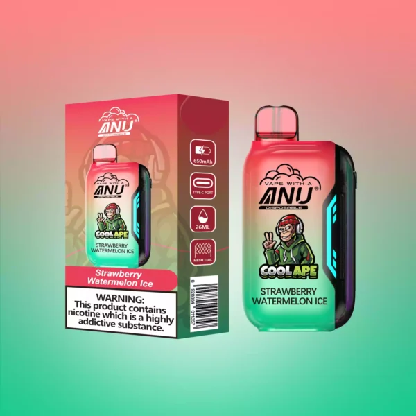2025 ANU Vista 30000 Züge Einweg E-Zigarette – Günstigster Preis für Erdbeere Wassermelone Eis Geschmack, 22 ml E-Liquid, Nikotin 0%, 2%, 3%, 5%, Lieferung in 5-7 T