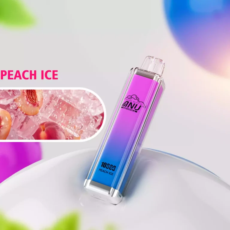 2025 Bestseller ANU Crystal 10000 Züge Einweg E-Zigarette mit Pfirsich Eis Flavours, 0%-5% Nikotin, Lieferung in 5-7 Tagen!