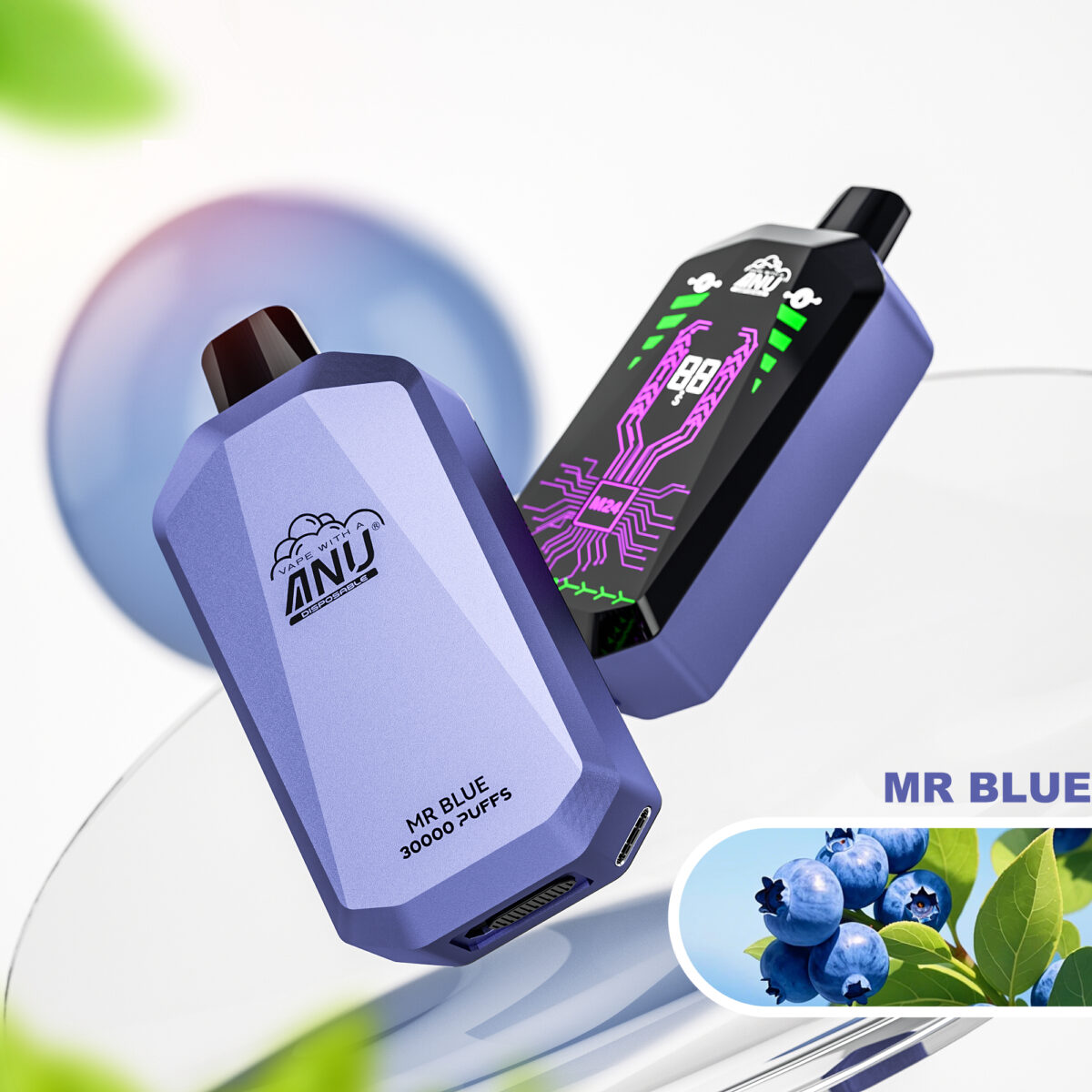 2025 Bestseller ANU Star 30000 Züge Einweg E-Zigarette - Mr. Blau Flavour, Lieferung in 5 bis 7 Tagen, Typ-C Wiederaufladbar, 0% 2% 3% 5% Nikotingehalt
