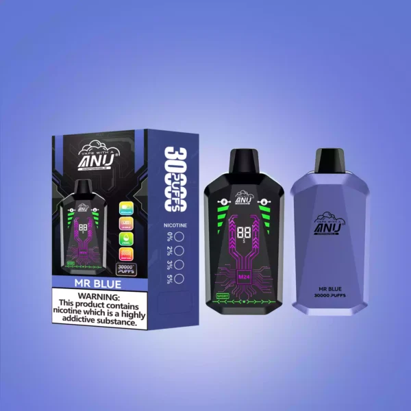 2025 Bestseller ANU Star 30000 Züge Einweg E-Zigarette - Mr. Blau Flavour, Lieferung in 5 bis 7 Tagen, Typ-C Wiederaufladbar, 0% 2% 3% 5% Nikotingehalt