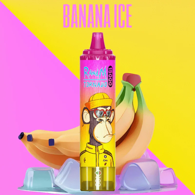 2025 Bestseller RandM Tornado 15000 Züge Einweg E-Zigarette Banane Eis – 0% 2% 3% 5% Nikotinsalz Mesh Coil und RGB-Design, Lieferung in 5 bis 7 Tagen zum besten Preis (3)
