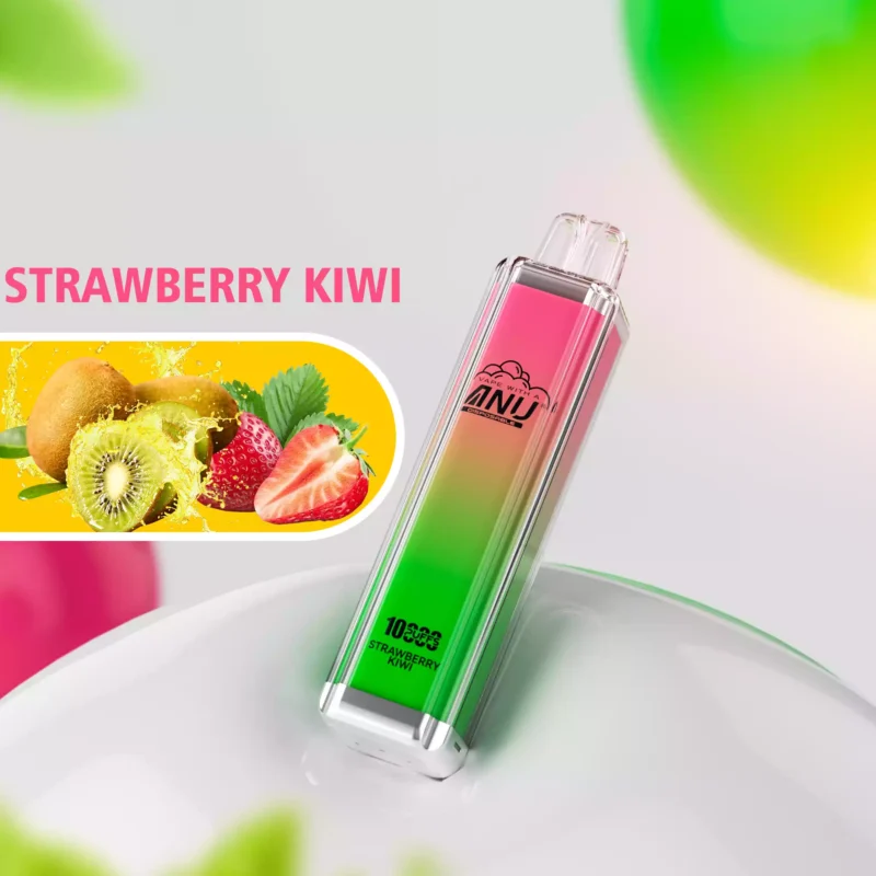 ANU Crystal 10000 Züge Einweg E-Zigarette – Erdbeere Kiwi Flavours, 0%-5% Nikotin, Lieferung in 5-7 Tagen, perfekte Wahl zu besten Preisen!