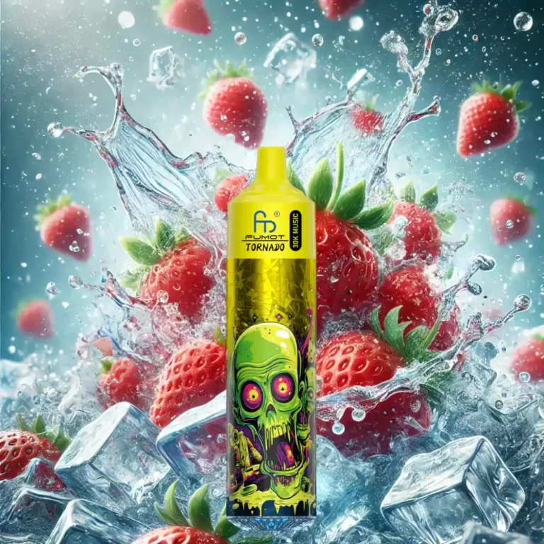 RandM Fumot Tornado 30000 Züge Einweg E-Zigarette – Erdbeere Eis Geschmack, mit 0 %, 2 %, 3 %, 5 % Nikotin und 600 mAh Akku, 2025 Bestseller, Lieferung in 5 bis 7 Tage
