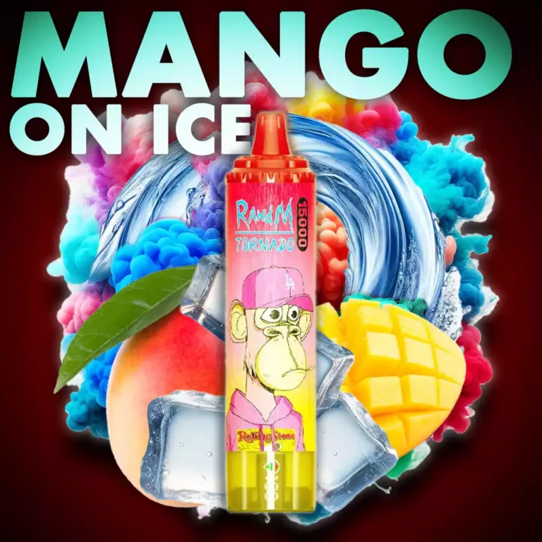 RandM Tornado 15000 Züge Einweg E-Zigarette Mango auf Eis – 2025 Bestseller mit 0% 2% 3% 5% Nikotinsalz, 10 Stück Displaybox, Lieferung in 5 bis 7 Tagen zum besten Preis (1) (2)