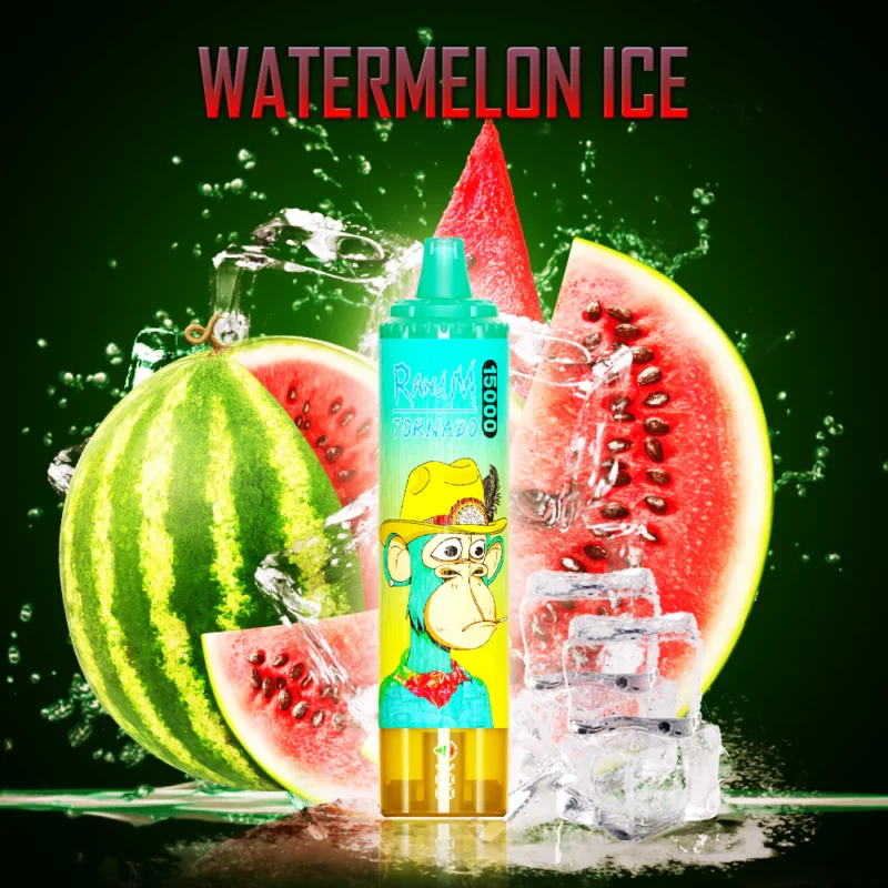 RandM Tornado 15000 Züge Einweg E-Zigarette Wassermelone Eis – 0% 2% 3% 5% Nikotinsalz, 850 mAh Akku, Lieferung in 5 bis 7 Tagen, Beste Auswahl zum besten Preis in 2025 (1)