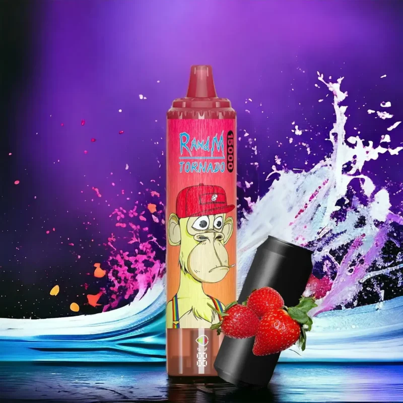 RandM Tornado 15000 Züge Einweg E-Zigarette – Erdbeere Red Bull, 0 % 2 % 3 % 5 % Nikotinsalz, 850 mAh Akku – 2025 Top-Verkauf, Günstigster Preis, Lieferung in 5 bis 7 Tag (2)