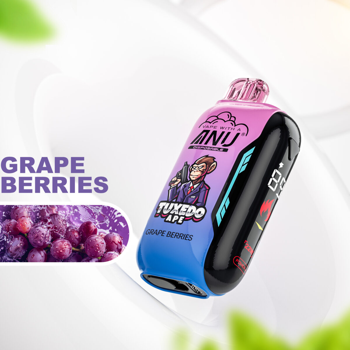 Top-Deal 2025 ANU Vista 30000 Züge Einweg E-Zigarette mit Trauben Beeren Flavour, Nikotin 0%, 2%, 3%, 5%, schnelle Lieferung in 5 bis 7 Tagen(1）