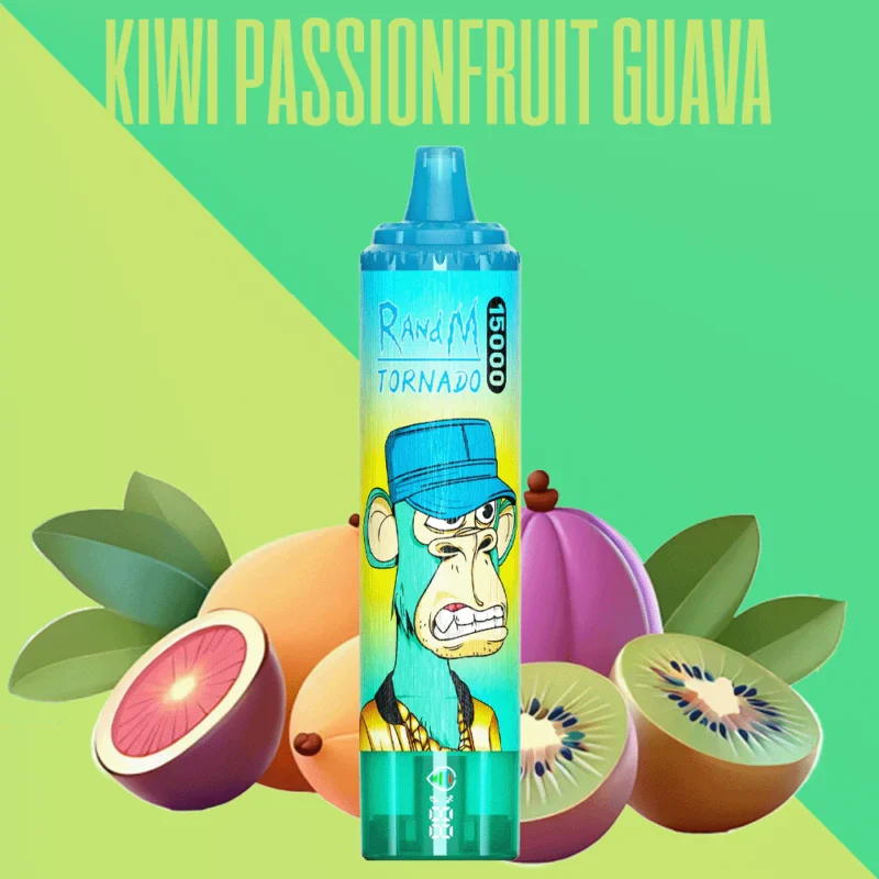 Top-Produkt 2025 RandM Tornado 15000 Züge Einweg E-Zigarette – Kiwi Passionsfrucht Guave, 25 ml E-Liquid, 0%-5% Nikotin, Bestpreis, Lieferung in 5-7 Tagen (5)
